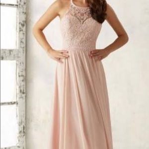Morilee Bridesmaids Dress, Maxi- Size 6 Blush Pink